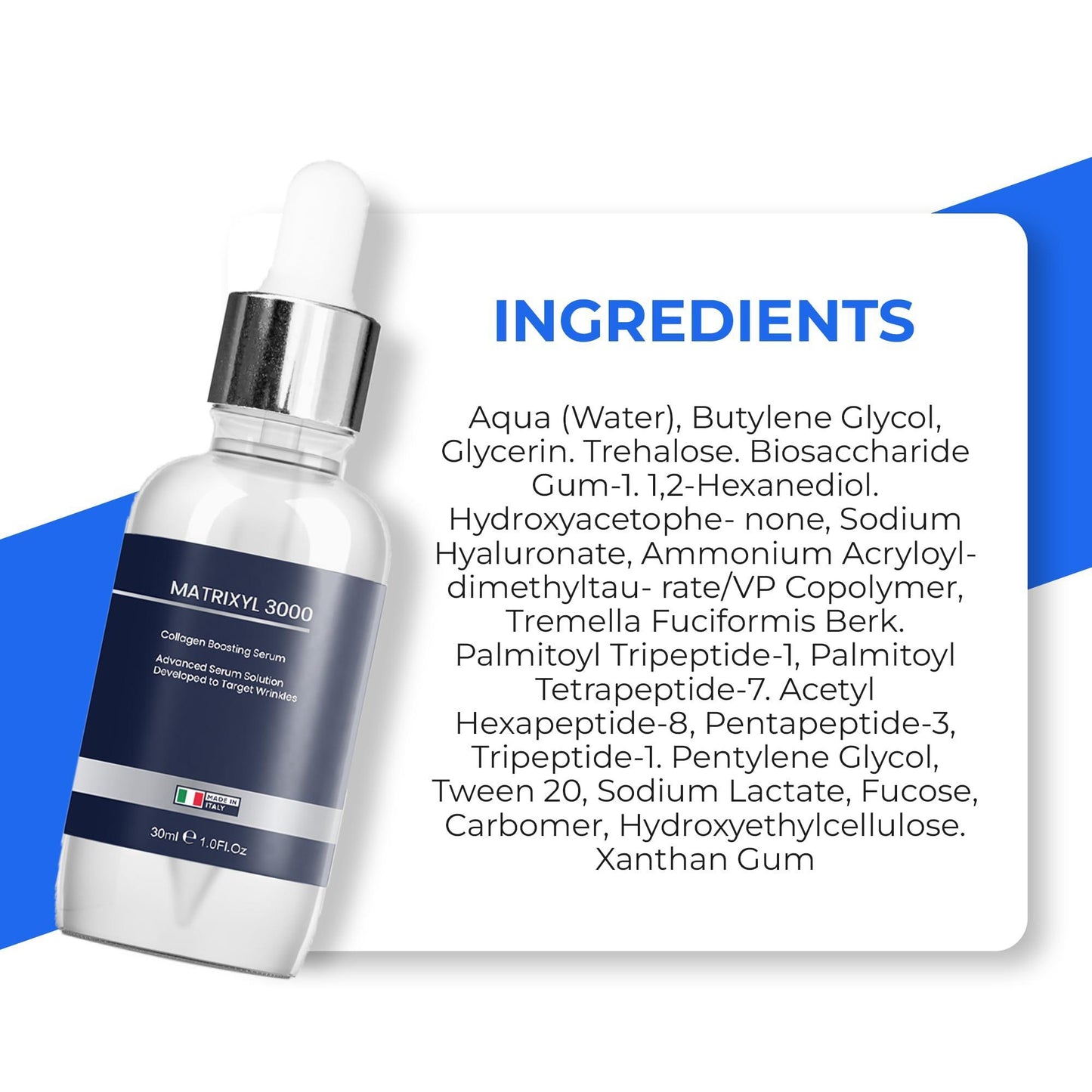 Anti Wrinkle Matrixyl 3000 Hyaluronic Acid Serum for Face  Collagen Serum  Anti Aging & Hydrating for Deep Wrinkle Repair  Face Tightening & Firming Serum for Fine Lines & Forehead Wrinkles